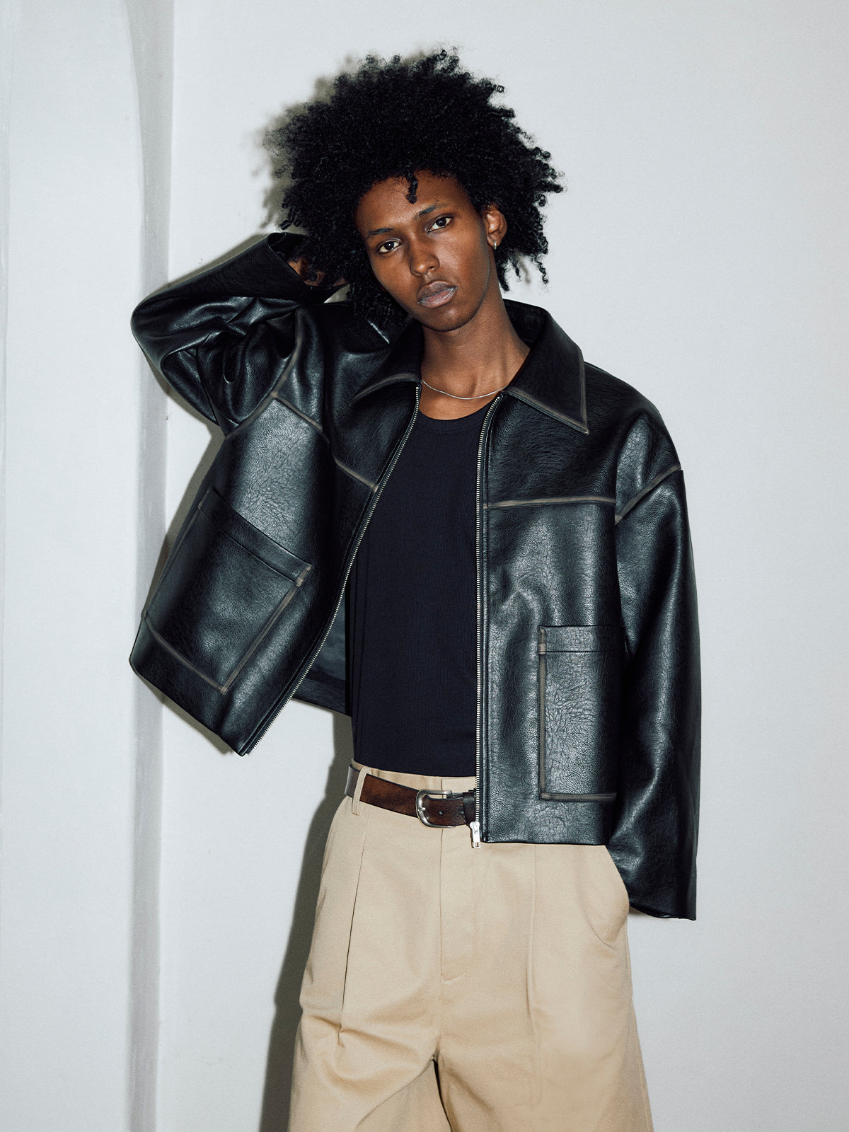 FADE LEATHER JACKET