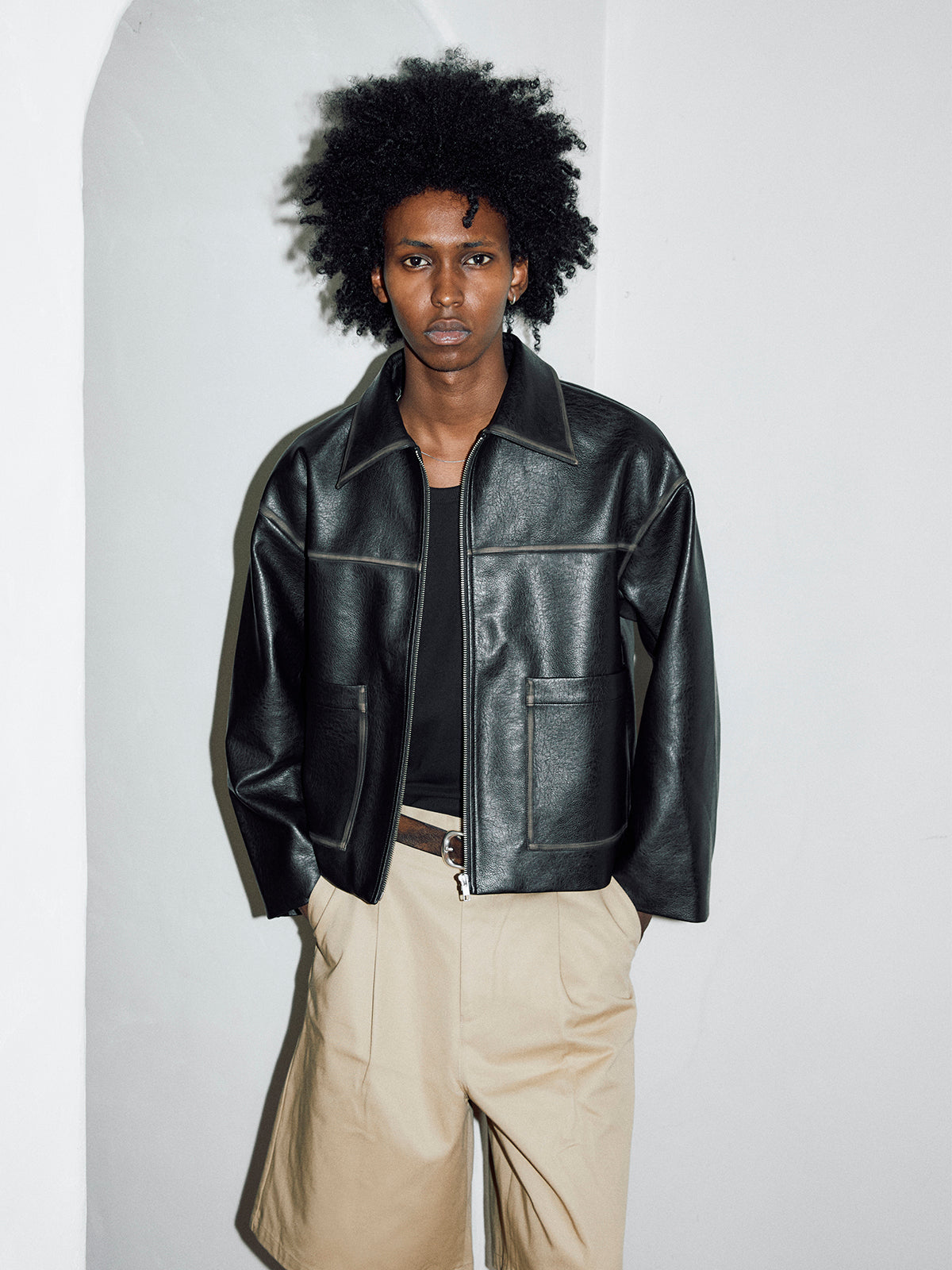 FADE LEATHER JACKET