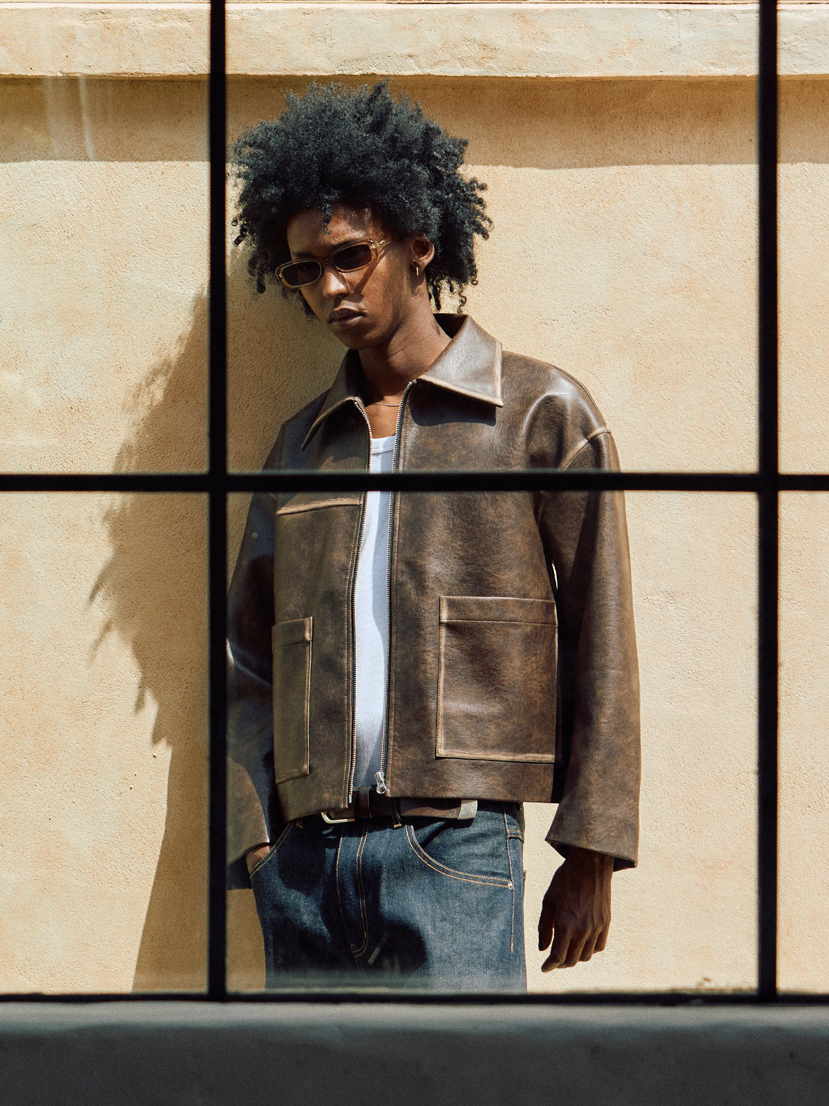 FADE LEATHER JACKET