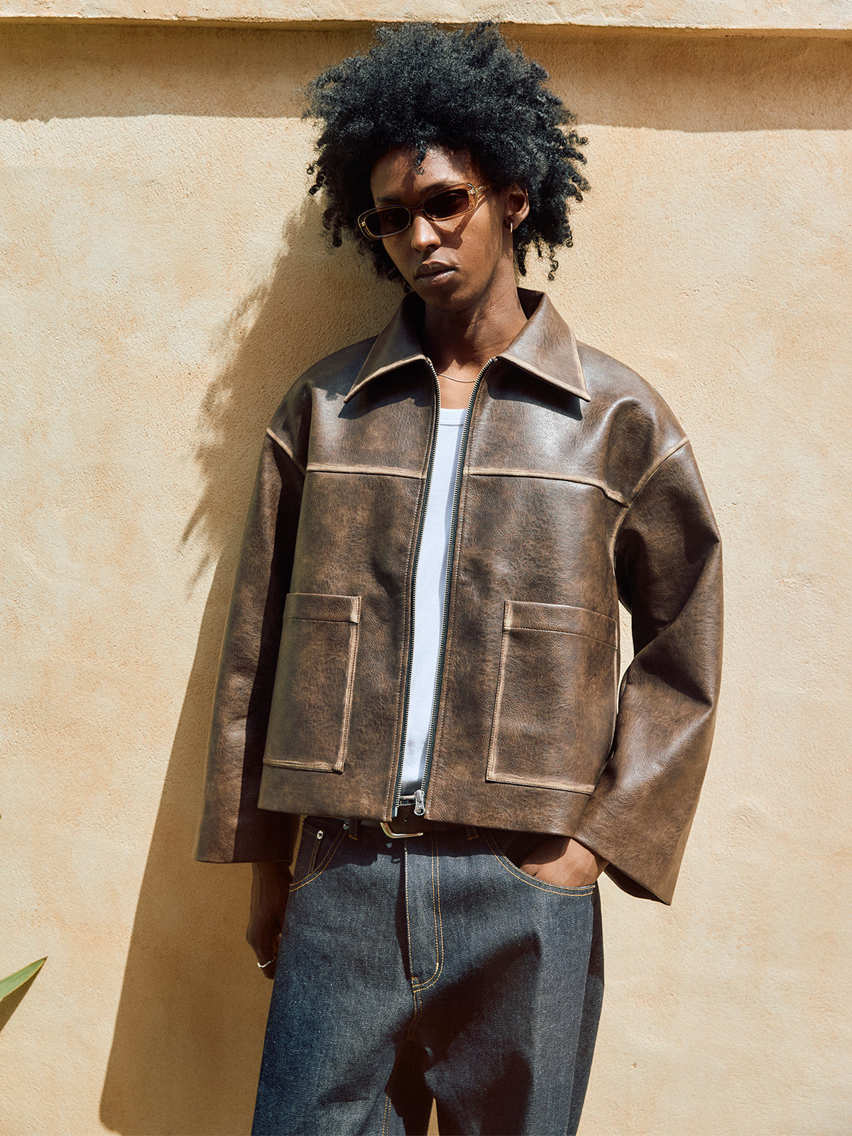 FADE LEATHER JACKET